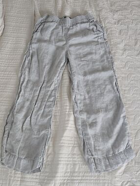 Tahari linen wide leg pant Beige